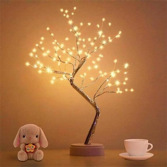LED Tabletop Bonsai Tree Light, Aesthetic Tree Lamps for Living Room, - Picture 7 of 14